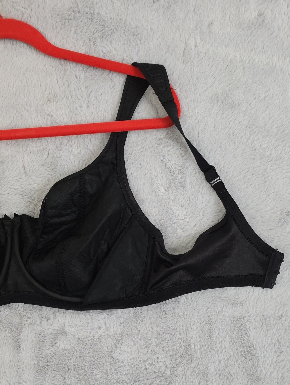 Glamorise 38DD Black Full Figure Underwire Bra Floral Jacquard Support - Picture 9 of 11